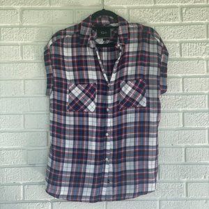 Rails Plaid Red white and blue button down